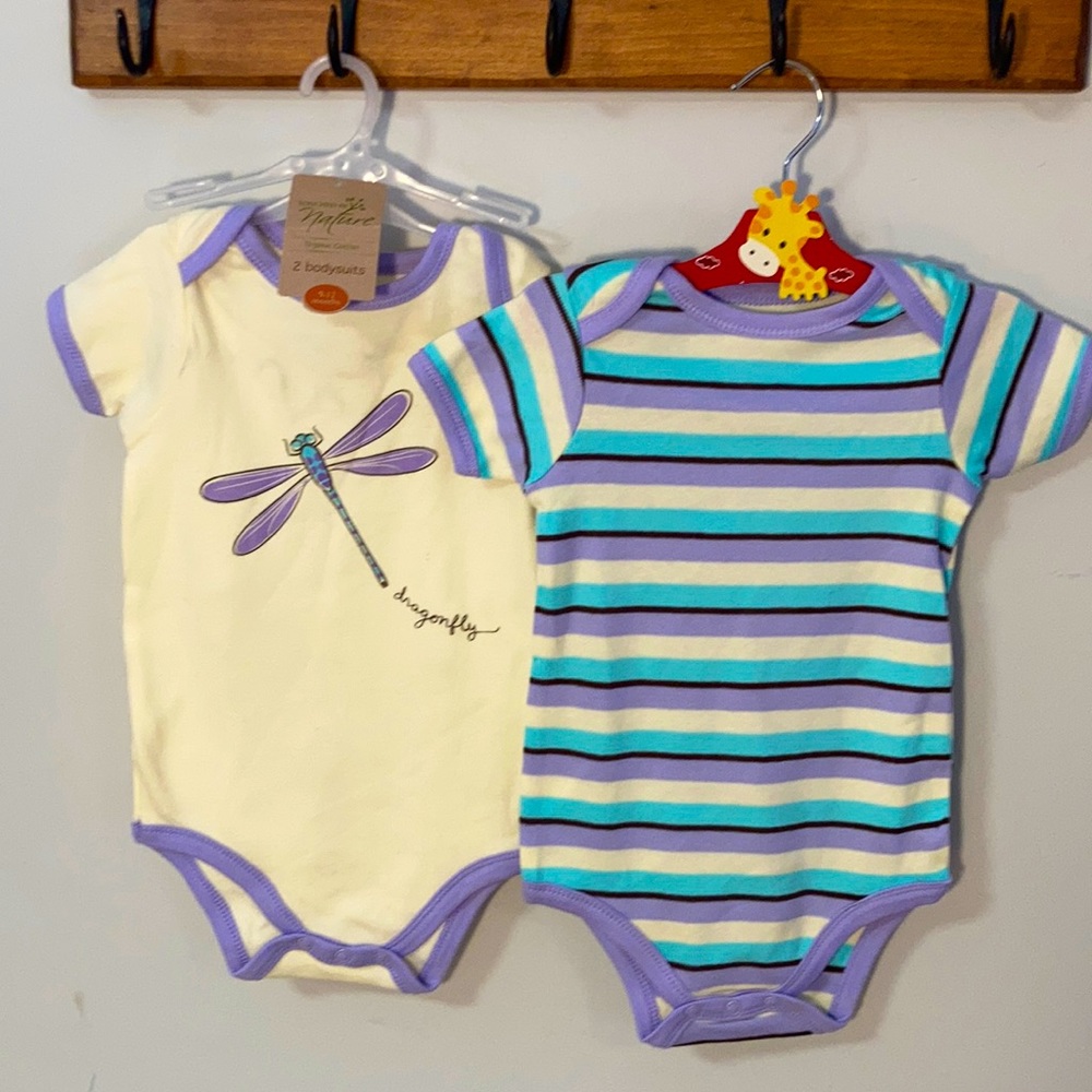 NWT ORGANIC COTTON brand new set of two onesies.